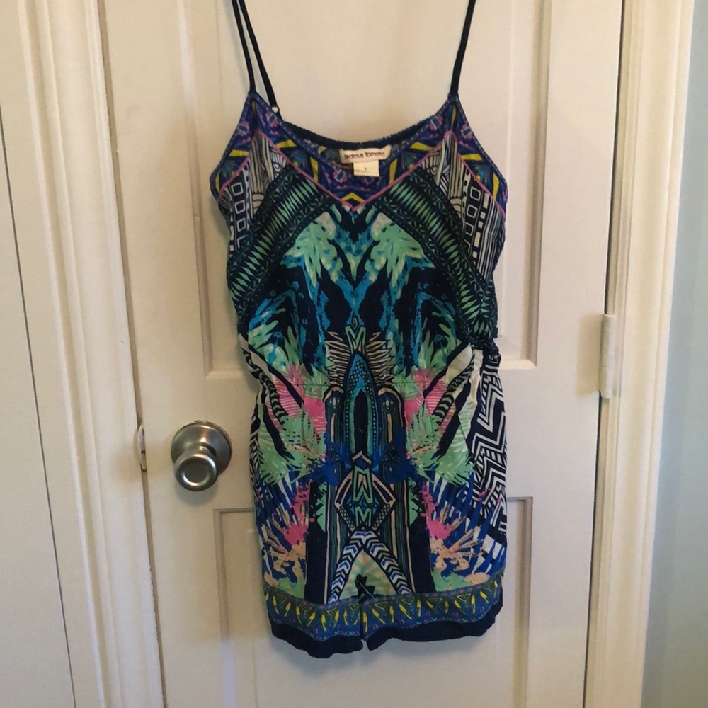 Bohemian bright colorful romper